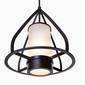 pendant lamp / contemporary / metal / frosted glass