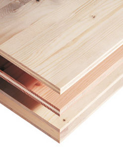 wooden structural panel / solid / engineered / three-ply