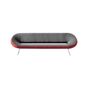 contemporary sofa / aluminum / fabric / commercial