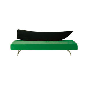 contemporary sofa / steel / fabric / commercial
