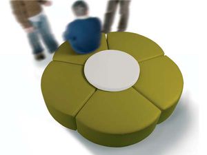 modular upholstered bench / contemporary / wooden / polypropylene