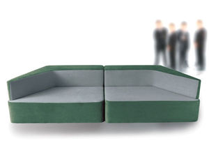 modular upholstered bench / contemporary / wooden / polypropylene