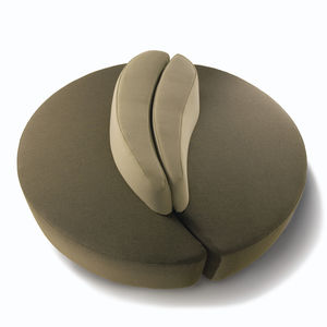 modular upholstered bench / contemporary / fabric / wooden