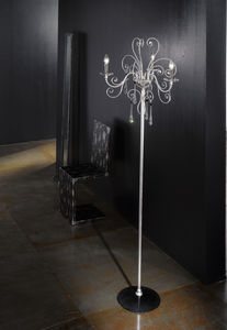 floor-standing lamp / traditional / iron / glass