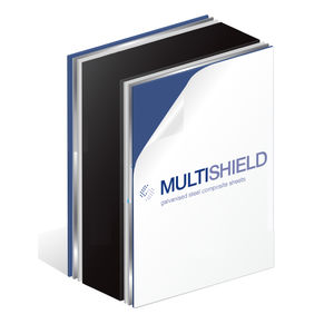 cover composite panel / polyurethane / galvanized steel / for exterior fittings