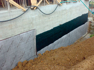 studded drainage membrane / for vertical drainage