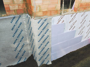 studded drainage membrane / for vertical drainage