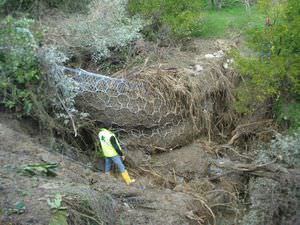 protective barrier / fixed / metal / soil erosion protection