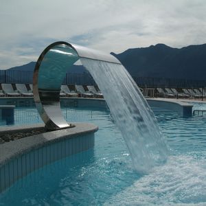 swimming pool waterfall