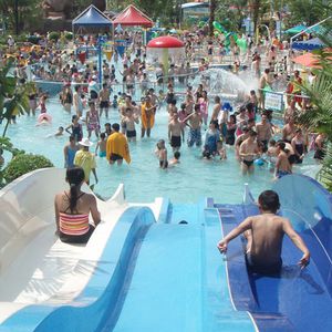 upright slide / for water parks / multi-person