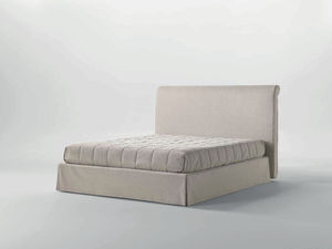 double bed / traditional / fabric / with upholstered headboard