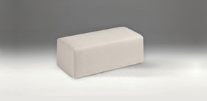 traditional upholstered bench / fabric / white