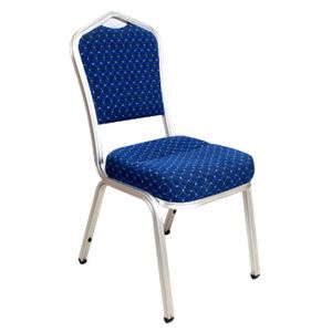 traditional restaurant chair / upholstered / fabric / metal