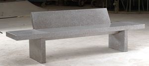 public bench / contemporary / concrete / with backrest