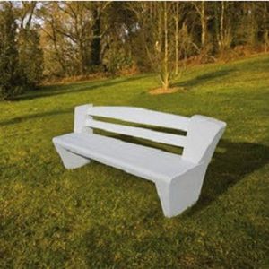 public bench / contemporary / concrete / with backrest