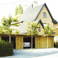 wooden carport