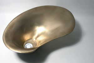 countertop washbasin / other shapes / bronze / original design
