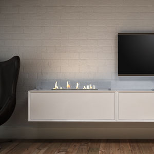 bioethanol fireplace / contemporary / open hearth / 3-sided