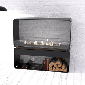 bioethanol fireplace / contemporary / open hearth / central