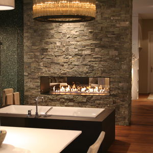 bioethanol fireplace / contemporary / open hearth / 2-sided