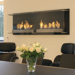 bioethanol fireplace / contemporary / open hearth / wall-mounted
