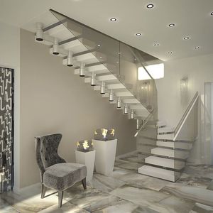 bioethanol fireplace / contemporary / open hearth / central