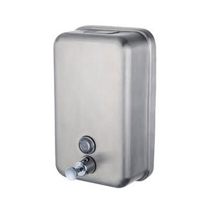 commercial soap dispenser / wall-mounted / stainless steel / manual