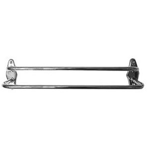 2-bar towel rack / wall-mounted / steel