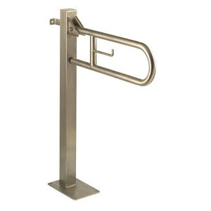 stainless steel grab bar / U-shaped / wall-mounted / floor-mounted