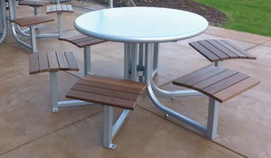 picnic table / round / outdoor / contemporary