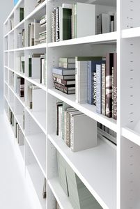 high bookcase / low / contemporary / for offices