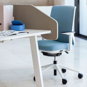 contemporary office armchair / fabric / adjustable-height / ergonomic