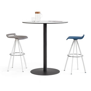contemporary high bar table / laminate / round / commercial