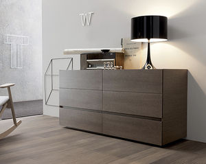 contemporary chest of drawers / wooden / brown