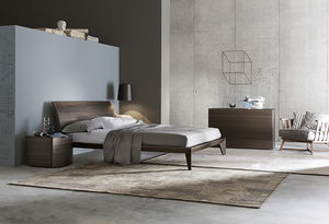 double bed / contemporary / wooden