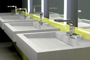 washbasin mixer tap / chrome-plated brass / electronic / bathroom