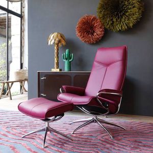 contemporary armchair / fabric / leather / steel