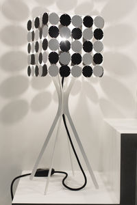 table lamp / contemporary / steel / stainless steel