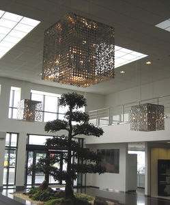 contemporary chandelier / metal / halogen / commercial