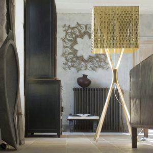 floor-standing lamp / contemporary / steel / stainless steel