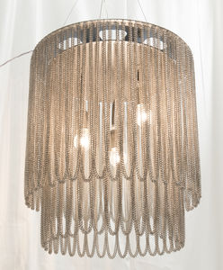 original design chandelier / metal / halogen / handmade
