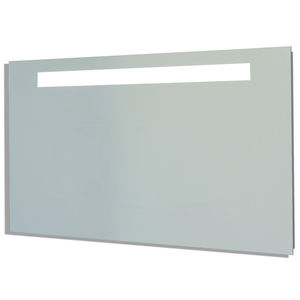 wall-mounted mirror / contemporary / rectangular / LED-illuminated