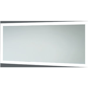 wall-mounted mirror / contemporary / rectangular / LED-illuminated