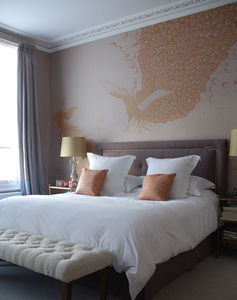 traditional wallpaper / silk / animal motif / patterned
