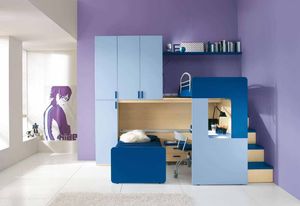 contemporary bed / child's / boy's / combined