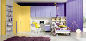yellow children's bedroom furniture set / girl's