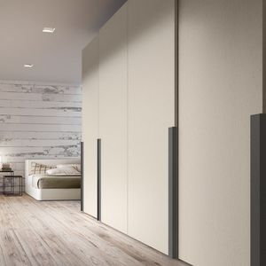 contemporary wardrobe / lacquered wood / oak / with sliding door