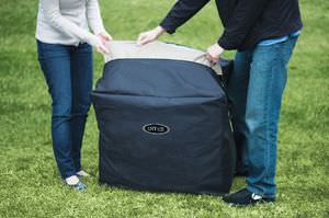 above-ground hot tub / round / 4-seater / inflatable