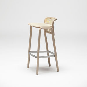 contemporary bar stool / wooden