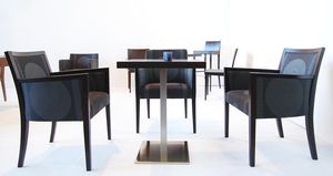 contemporary armchair / wooden / bridge